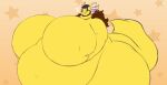  anthro atelierphos daddy_kink gift hi_res male male/male moob_squish moobs morbidly_obese obese obese_anthro overweight overweight_anthro phos psychicdragon simple_background solo yarill 
