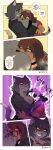 2022 absurd_res anthro blood bodily_fluids bone booby_trap breast_squish breasts canid canine canis catkitte comforting comic cracks crossgender dead_eyes death dialogue digital_drawing_(artwork) digital_media_(artwork) domestic_cat domestic_dog duo english_text evil_grin felid feline felis female gore hi_res inner_monologue mammal mtf_crossgender signature skull smile smirk snuff squish text thinking ugly_cat_(catkitte)