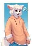  2020 absurd_res anthro asian_mythology canid canine clothed clothing color_fox east_asian_mythology fox_spirit fur hands_in_pockets hi_res hoodie korean_mythology kumiho looking_at_viewer mammal mythology pockets solo speech_bubble teeth tongue topwear white_body white_fur yobi_(yobi_the_five_tailed_fox) yobi_the_five_tailed_fox 