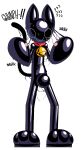 alpha_channel ambiguous_gender anthro bell bell_collar black_body bodily_fluids bulge cat_tail clothing collar dripping ears_up glistening glistening_body gold_(metal) goo_creature hi_res human humanoid latex latex_clothing latex_skinsuit living_latex male mammal null_bulge onomatopoeia owo paw_shoes paws red_collar reflective_body round_head rubbori sillyseacreatur simple_background simple_face skinsuit solo sound_effects sticky sweat tail text tight_clothing transparent_background
