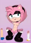 2025 accessory alternative_fashion amy_rose anus areola biped bite biting_lip biting_own_lip black_boots black_choker black_clothing black_eyelids black_footwear black_hairband black_jewelry black_legwear black_lipstick black_necklace black_nose black_thigh_highs blue_dildo boots breasts catrash choker clothing cock_ring conjoined_eyes crouching dildo eulipotyphlan eyelashes female fishnet_clothing fishnet_legwear fishnet_thigh_highs footwear front_view fur genitals goth green_eyes half-closed_eyes hands_behind_head heart_symbol hedgehog hi_res humanoid_dildo humanoid_genitalia humanoid_pussy jewelry legwear lipstick looking_at_viewer makeup mammal medium_breasts mostly_nude mostly_nude_anthro mostly_nude_female multicolored_body multicolored_boots multicolored_clothing multicolored_dildo multicolored_footwear narrowed_eyes navel necklace nipples penis_accessory penis_jewelry pink_areola pink_body pink_dildo pink_ears pink_fur pink_nipples pink_tail plantigrade pointy_ears prick_ears pupils purple_background pussy sega self_bite sex_toy shoes simple_background smile smiling_at_viewer solo sonic_the_hedgehog_(series) tail tan_body tan_inner_ear tan_skin text thigh_highs two_tone_body two_tone_boots two_tone_clothing two_tone_footwear url white_boots white_clothing white_dildo white_footwear yellow_dildo