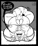 2025 a_minecraft_movie anthro armor balls big_balls big_penis digital_media_(artwork) domestic_pig english_text feet foot_on_balls general_chungus genitals gorochuinboxers hair hairy headgear helmet hi_res humanoid_genitalia humanoid_penis male mammal microsoft minecraft mojang monochrome nipple_piercing nipples nude onomatopoeia overweight overweight_male penis piercing piglin presenting_balls simple_background solo sound_effects speech_bubble suid suine sus_(pig) text tusks upside_down xbox_game_studios