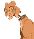 decapitation disney fangs felid female feral headless intersex intersex/female lion mammal nala_(the_lion_king) open_mouth pantherine rottenraven scared severed_body_part severed_head solo teeth the_lion_king