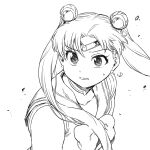  1girl bishoujo_senshi_sailor_moon bishoujo_senshi_sailor_moon_s blunt_bangs bow bowtie choker circle circlet collarbone collared_shirt commentary_request crescent crescent_earrings derivative_work double_bun earrings eyelashes floating_earrings greyscale hair_bun hair_ornament heart heart_choker jewelry long_hair looking_at_viewer magical_girl meme monochrome parted_bangs sailor_collar sailor_moon sailor_moon_redraw_challenge_(meme) sailor_senshi_uniform sailor_shirt screenshot_redraw shirt short_sleeves simple_background solo tsukino_usagi tsukudani_(coke-buta) twintails upper_body white_background 