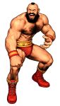  1boy :d abs absurdres beard brown_hair capcom capcom_vs_snk_2 claw_pose clenched_hand facial_hair full_beard game_cg highres leg_hair male_focus mohawk mori_toshiaki muscular muscular_male navel nipples non-web_source official_art open_mouth outstretched_hand pectorals shredded_muscles smile solo street_fighter teeth thick_chest_hair thick_thighs thighs third-party_source topless_male upper_teeth_only veins veiny_arms white_background wrestling_outfit wristband zangief 