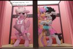 against_surface against_wall animal_genitalia animal_penis balls blush bodily_fluids bottomwear cheerleader cheerleader_outfit clothed clothing crossdressing cum cutie_mark cyan_delta_(delta_mk9) dialogue digital_drawing_(artwork) digital_media_(artwork) duo equid equine equine_genitalia equine_penis erection erection_under_skirt eyes_closed feathered_wings feathers femboy femboy/femboy feral fluffy fluffy_chest fluffy_sketch frottage fur genital_fluids genitals glowing glowing_horn group hair hasbro hi_res hooves horn horse kissing magic magical_stimulation male male/male mammal my_little_pony mythological_creature mythological_equine mythology on_hind_legs open_mouth pegasus penile penis penises_touching precum sex skirt stealth_sex tail tongue topwear touching_balls trio unicorn wings