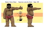  2020 anthro belly brown_body brown_fur bulge clothing english_text fur hi_res humanoid_hands kenobear male mammal moobs navel nipples overweight overweight_male solo text underwear ursid 