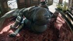 3d_(artwork) 4_arms 4_eyes alien anthro big_butt bungie butt deepspacebug destiny_(series) digital_media_(artwork) eliksni hand_on_butt hi_res huge_butt inside lying male multi_arm multi_eye multi_limb on_side pillow rug solo stairs vase veil