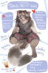 anthro austrian_flag black_bottomwear black_clothing black_nose black_shirt black_shorts black_t-shirt black_topwear blue_eyes bottomwear brown_body brown_fur brown_hair clothed clothing crouching ear_piercing famir front_view fur gauged_ear glistening glistening_eyes hair hi_res male mammal mouth_closed navel_outline pattern_bottomwear pattern_clothing pattern_shorts piercing procyonid raccoon shirt shorts simple_background solo t-shirt topwear whiskers