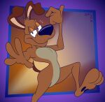 abstract_background alternate_version_at_paywall anthro black_nose brown_body brown_fur canid canine canis casual_nudity charlie_dog digital_drawing_(artwork) digital_media_(artwork) domestic_dog fur gavanzude gesture half-closed_eyes hand_gesture hand_outstretched hi_res looney_tunes male mammal multicolored_body multicolored_fur narrowed_eyes pointing pointing_at_self pose signature smug solo two_tone_body two_tone_fur warner_brothers
