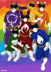 accipitrid accipitriform ailurid armor avian bald_eagle bird bulge ciel-wolf clothed clothing deer eagle felid fish fully_clothed group group_photo headgear helmet lgbt_pride lgbt_pride_month male male/male mammal marine mephitid pantherine pride_color_clothing pride_color_flag pride_colors red_panda sea_eagle shark skunk superhero tiger