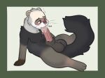 autofellatio balls big_balls big_penis black_body black_fur black_tail blush bodily_fluids brown_body brown_eyes brown_fur cum cum_in_mouth cum_in_own_mouth cum_in_self cum_inside cum_on_penis domestic_ferret ejaculation erection fangs feral fur genital_fluids genital_piercing genitals grey_body grey_fur honeydew_wolf looking_pleasured male mammal masturbation mustelid musteline onomatopoeia oral oral_masturbation orgasm penile penile_masturbation penis penis_piercing piercing pink_nose pink_penis saliva saliva_on_penis solo sound_effects tail tan_body tan_fur teeth text true_musteline weasel