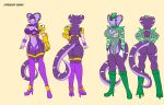 anthro armor boots breasts butt cleavage clothed clothing cobra combat_boots combat_gloves female footwear high_heeled_boots high_heels kassia_(rthc) leotard lingerie lyonley reptile scalie shoes shoulder_guards snake solo thong thong_leotard unconvincing_armor underwear