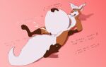 absurd_res after_vore anthro balls big_tail blue_eyes bodily_fluids buckteeth chest_tuft cum dialogue ear_tuft ejaculation eurasian_red_squirrel excessive_cum excessive_genital_fluids genital_fluids genitals hand_on_belly hi_res licking licking_lips ludwig_squirrel male mammal rodent sciurid simple_background slim solo squirrel_succubus story story_in_description tail teeth tongue tongue_out tree_squirrel tuft vore