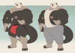 2025 4_toes 5_fingers anthro areola barazoku barefoot biceps big_bulge big_muscles big_pecs biped black_nose blue_background blush blush_lines bottomwear bulge claws closed_smile clothed clothed_anthro clothed_male clothing dated deltoids detailed_bulge digital_drawing_(artwork) digital_media_(artwork) eliott_(theor) eyebrows feet fingerless_(marking) fingerless_gloves_(marking) fingers flat_colors fur genital_outline gloves_(marking) gradient_background grey_body grey_bottomwear grey_clothing grey_ears grey_eyebrows grey_fur grey_pants grey_sweatpants hi_res huge_bulge huge_muscles huge_pecs humanoid_feet humanoid_hands hyper hyper_muscles jockstrap jockstrap_only looking_at_viewer male male_anthro mammal markings model_sheet mouth_closed multicolored_body multicolored_fur muscular muscular_anthro muscular_male mustelid navel nipple_piercing nipple_ring nipples otter pants pecs penis_outline piercing pink_areola pink_nipples plantigrade red_clothing red_jockstrap red_underwear ring_piercing sea_otter shirt signature simple_background smile smiling_at_viewer solo standing sweatpants tail tank_top theor three-quarter_view toe_claws toeless_(marking) toes topless topless_anthro topless_male topwear trapezius triceps underwear underwear_only whiskers white_background white_body white_claws white_clothing white_fur white_shirt white_tank_top white_toe_claws white_topwear yellow_eyes