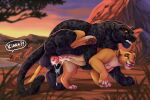 4_toes animal_genitalia arsenio_(rallan) balls bodily_fluids cum cum_in_vagina cum_inside detailed_background digital_drawing_(artwork) digital_media_(artwork) disney dominant dominant_male duo erection feet felid feline female female_penetrated feral feral_on_feral feral_penetrated from_behind_position genital_fluids genitals hi_res hindpaw jaguar kiara_(the_lion_king) lion looking_at_another male male/female male_penetrating male_penetrating_female mammal open_mouth outside outside_sex pantherine pawpads paws penetration penile penile_penetration penis raised_leg sex simba_(the_lion_king) smile spots stealth_sex submissive submissive_female tail teeth the_lion_king thrill_of_almost_being_caught toes vaginal vaginal_penetration vulva whiskers xtreme3246