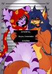 2024 anthro artist_name big_breasts blue_hair blush breasts canid canine captain_neyla carmelita_fox chart clothing collar curvy_figure digital_drawing_(artwork) digital_media_(artwork) duo english_text felid feline female fox front_view fur hair height_chart hi_res hourglass_figure huge_breasts humanoid_face mammal norakaru nude open_mouth pantherine sly_cooper_(series) small_waist smile sony_corporation sony_interactive_entertainment standing stripes sucker_punch_productions tail teeth text thick_thighs tiger voluptuous wide_hips