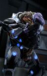alien anthropsychocratis armor balls bioware duo electronic_arts female genitals grunt_(mass_effect) hi_res krogan legs_up lifting_partner male male/female mass_effect open_mouth open_smile penetration penis quarian size_difference smile standing