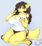absurd_res accessory anthro auveiss big_breasts black_clothing black_panties black_underwear breasts brown_body brown_claws brown_collar brown_fur brown_hair brown_nose canid canine canis claws clothed clothing collar crossgender female fur furgonomics gender_transformation hair hand_on_breast hi_res huge_breasts long_hair mammal mtf_crossgender mtf_transformation panties paws pawwy_zephuros_(dreanzwolf) potion solo tail tail_accessory tail_collar thick_thighs transformation underwear white_clothing wide_hips wolf yellow_body yellow_chest yellow_fur yellow_hands yellow_paws yellow_tail