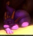  activision all_fours anthro better_version_at_source big_butt butt dragon eyes_closed hi_res hikebu huge_butt nude raised_tail sleeping spyro spyro_the_dragon text thick_thighs url video_games 