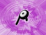  black_eyes commentary creature) english_commentary floating full_body gen_2_pokemon ilkcmp no_humans pokemon pokemon_(creature) purple_background solo unown 