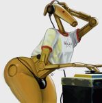 2025 3_fingers b1_battle_droid battle_droid big_butt brouva bulge butt cable clothing crop_top digital_drawing_(artwork) digital_media_(artwork) disc_jockey dj_battle_driod dj_table electronics fingers headgear headphones headset humanoid machine male not_furry robot robot_humanoid shirt simple_background solo standing star_wars thick_thighs thong topwear underwear white_background