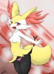  abstract_background big_ears big_tail braixen breasts canid canine clothing ear_tuft female fennec fox fur hi_res jeffthehusky looking_at_viewer mammal multicolored_body multicolored_fur nintendo panties pok&eacute;mon pok&eacute;mon_(species) red_eyes small_breasts smile stick teeth thick_thighs tongue tuft two_tone_body two_tone_fur underwear video_games yellow_body yellow_fur young 