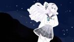  1girl firefly_(honkai:_star_rail) highres honkai:_star_rail honkai_(series) night night_sky non-web_source school_uniform shirt skirt sky solo standing star_(sky) torutisuto white_shirt 