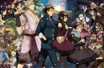  6+boys 6+girls ace_attorney albert_harebrayne animal barok_van_zieks barry_caidin basket beard black_dress black_eyes black_hair blonde_hair blue_hat blue_jacket blue_pants blue_sky blush brown_cloak brown_hair camera character_request checkered_clothes checkered_scarf cliff cloak closed_eyes cloud coat courtney_sithe cup daley_vigil dog dress enoch_drebber esmeralda_tusspells evie_vigil eye_mask eyepatch fabien_de_rousseau facial_hair falling_petals fingerless_gloves frilled_dress frills full_beard gina_lestrade gloves goggles goggles_on_head goggles_on_headwear green_coat green_eyes green_hat grey_hair grey_hat grey_pants harbor hat herlock_sholmes highres holding holding_animal holding_basket holding_camera holding_cup hood hood_up hooded_cloak horizon iris_wilson jacket kazuma_asogi long_hair mael_stronghart maria_gorey medium_hair multiple_boys multiple_girls mustache neckerchief necktie ocean one_eye_closed pants petals pink_hair pinstripe_pantyhose red_dress red_hair red_hat red_necktie red_scarf rei_membami round_eyewear ryunosuke_naruhodo satoru_hosonaga scarf seinikuten shed short_hair sky smile soseki_natsume stained_glass susato_mikotoba teacup teeth the_great_ace_attorney tobias_gregson toby_(ace_attorney) tree twitter_username unworn_hat unworn_headwear venus_(ace_attorney) white_coat white_hair white_neckerchief white_necktie yellow_necktie yujin_mikotoba 