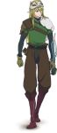  1boy anime_coloring armor arrow_(projectile) belt black_shirt blonde_hair blue_eyes boots bow_(weapon) brown_pants closed_mouth elf fox_mask full_body gio_(sayonara_ryuusei) gloves green_belt green_gloves hair_between_eyes highres holding holding_bow_(weapon) holding_weapon kawashige_nozomi long_hair long_hair_between_eyes long_pointy_ears long_sidelocks long_sleeves looking_at_viewer mask mask_on_head official_art pants pointy_ears red_boots sayonara_ryuusei_konnichiwa_jinsei shirt shoulder_armor sidelocks simple_background solo standing transparent_background very_long_hair weapon 