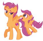  alpha_channel cub cutie_mark digital_media_(artwork) duo equid equine female feral friendship_is_magic hi_res mammal my_little_pony open_mouth pterippus scootaloo_(mlp) simple_background sketchy_skylar transparent_background wings young 