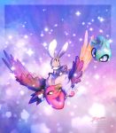  alternate_color bone_hair_ornament bunnelby bunny buzzard cloud cloudy_sky creature day eye_contact floating flying full_body gen_3_pokemon gen_5_pokemon gen_6_pokemon ghost highres ja-punkster looking_at_another mandibuzz no_humans pokemon pokemon_(creature) purple_eyes riding riding_pokemon shiny_pokemon shuppet sky tongue tongue_out yellow_eyes 