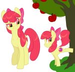  alpha_channel apple apple_bloom_(mlp) cub cutie_mark digital_media_(artwork) duo earth_pony equid equine eyelashes female feral food friendship_is_magic fruit hi_res horse mammal my_little_pony plant pony simple_background sketchy_skylar transparent_background tree young 