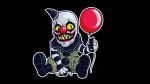  16:9 clown clown_gremlin dark_deception gremlin humanoid male monster not_furry red_balloon sharp_teeth sitting small_(disambiguation) smile solo teeth video_games yellow_eyes 