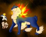  arcanine badger canid canine feral fire fusion mammal mustelid musteline nintendo pok&eacute;mon pok&eacute;mon_(species) pok&eacute;mon_fusion solo the13thblackcat typhlosion video_games 