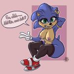  1:1 anthro big_breasts big_butt breasts butt clothing crossgender curvy_figure ear_piercing ear_ring eulipotyphlan eyeshadow female footwear gloves handwear hedgehog hi_res hyenatig_(artist) legwear makeup mammal mostly_nude nipples piercing purple_eyeshadow shoes solo sonic_the_hedgehog sonic_the_hedgehog_(series) stockings thick_thighs voluptuous wide_hips 