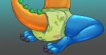  animate_inanimate claws diaper dinosaur feet hi_res inflatable living_inflatable marealeopard on-knees pool_toy reptile rex scalie simple_background theropod tyrannosaurid tyrannosaurus tyrannosaurus_rex 