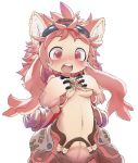  animal_humanoid blush breasts dagasi eyewear female hi_res humanoid made_in_abyss mitty narehate navel solo 
