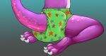  animate_inanimate claws diaper dinosaur feet hi_res inflatable living_inflatable marealeopard on-knees pool_toy reptile scalie simple_background theropod tyrannosaurid tyrannosaurus tyrannosaurus_rex 