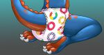  animate_inanimate claws diaper dinosaur feet hi_res inflatable leslie living_inflatable marealeopard pool_toy reptile scalie simple_background swim_rings theropod tyrannosaurid tyrannosaurus tyrannosaurus_rex 