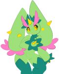  2020 3_fingers cactus elemental_creature elpatrixf female fingers flora_fauna flower fusion green_body green_skin happy hybrid long_ears lopunny maractus nintendo not_furry open_mouth plant pok&eacute;mon pok&eacute;mon_(species) pok&eacute;mon_fusion simple_background smile solo standing thorns video_games yellow_eyes yellow_sclera 
