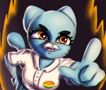  anthro aura blue_body cartoon_network hi_res high-angle_view nicole_watterson solo the_amazing_world_of_gumball vaktus 