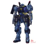 2025 absurdres cable crossover dated earth_federation gundam gundam_gquuuuuux highres hizack machinery mecha mecha_focus mobile_suit no_humans one-eyed pravin_rao_santheran robot science_fiction signature white_background zeta_gundam 