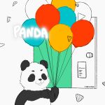  animal animal_focus balloon character_name commentary_request door highres holding holding_balloon jujutsu_kaisen kinokorin looking_ahead no_humans open_mouth panda panda_(jujutsu_kaisen) signature simple_background solo white_background 