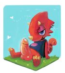  2020 alpha_channel animal_crossing anthro balls chameleon clothed clothing digital_media_(artwork) flick_(animal_crossing) genitals hi_res lizard male nintendo nude penis reptile scalie solo video_games zoke 