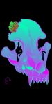  1:2 artist black_background blue_skull bone dark_background hi_res simple_background skull skullmonster 