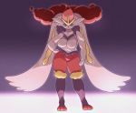  anthro big_breasts breasts featureless_breasts female fur gigantamax_cinderace gigantamax_pok&eacute;mon long_ears nikuq_owata nintendo pok&eacute;mon pok&eacute;mon_(species) red_eyes solo standing video_games white_body white_fur 