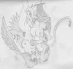  airo_(artist) avian breasts chaotic claws crossover feathers feline female fingering fur hair harpie_lady harpy intress klaymoor_(artist) lesbian mammal monster monster_girl nipples nude oral oral_sex plain_background pussy sex sketch tiger tongue white_background wings yu-gi-oh yu-gi-oh! 