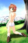  breasts green_eyes kimi_ga_nozomu_eien norizou_type-r panties red_hair short_hair sideboob small_breasts solo suzumiya_haruka topless underwear 