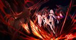  3girls absurdres animal_ears armor ass bunny_ears character_request copyright_request highres long_hair mecha mecha_musume mechanical_wings multiple_girls pink_hair science_fiction silver_hair tail white_legwear wings zhuore_zhi_hen 